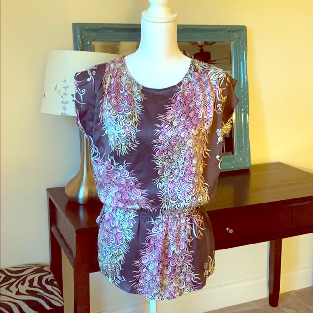 Feather blousy top